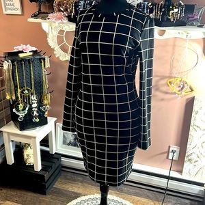 SHEIN Plaid Long Sleeve Dress